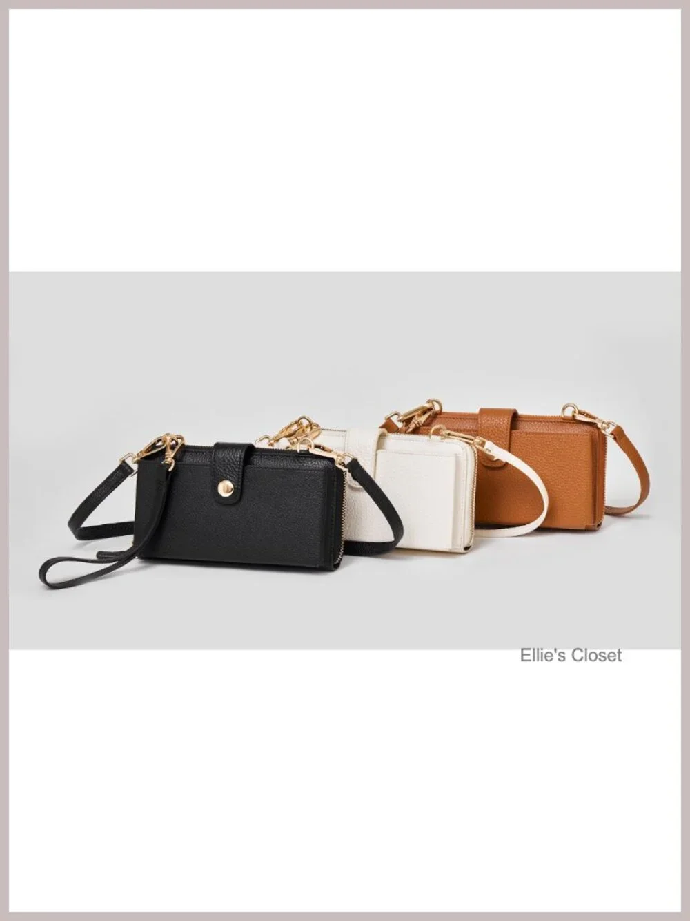 Genuine Leather Crossbody Phone Purse Wristlet Wallet with RFID Blocking